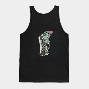 Dope broken foot wearing vans illustration Tank Top